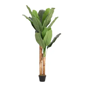 Artificial Plant House Plant Fake Garden Plant Banana Tree in Black Pot 150 cm