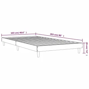 Berkfield Bed Frame Sonoma Oak 100x200 cm Engineered Wood