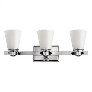 Luminosa Avon 3 Light Bathroom Over Mirror Wall Light Polished Chrome IP44, G9