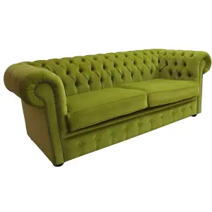 Chesterfield Handmade 3 Seater Sofa Settee Pimlico Zest Green In Classic Style