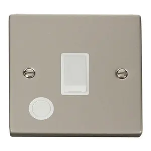 Pearl Nickel 1 Gang 20A DP Switch With Flex - White Trim - SE Home