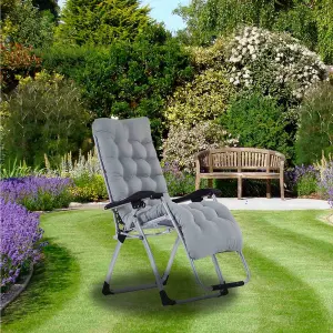 Smart Living Zero Gravity Reclining Chair with Cushion & Pillow - Grey