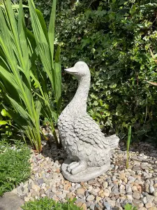 Detailed Stone Cast Goose Ornament