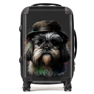 Lhasa Apso Dog Splashart Suitcase - Cabin