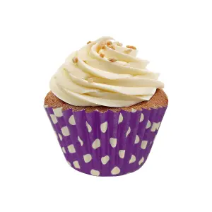 Culpitt Polka Dot Muffin and Cupcake Cases (Pack of 54) Purple (One Size)