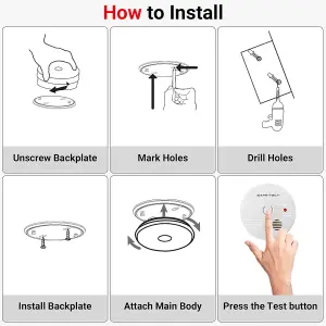 SAFE-TECH Standalone Smoke Detector With 18 Months Replaceable Battery