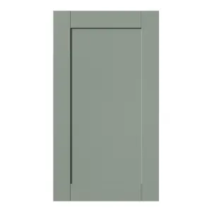 GoodHome Ashmead Matt reed green Shaker Highline Cabinet door (W)400mm (H)715mm (T)16mm