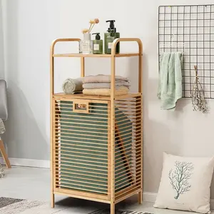 Bamboo Cabinet Laundry Hamper