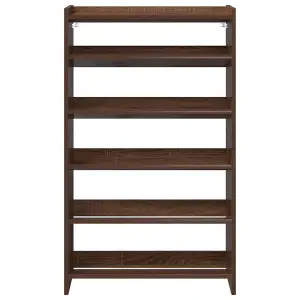 Berkfield Shoe Rack Brown Oak 60x25x100 cm Engineered Wood