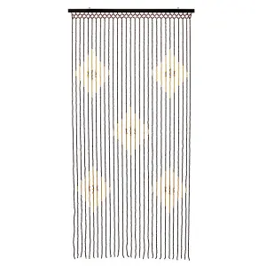 JVL Tuscany Beaded Door Curtain, 90 x 180 cm, Diamond