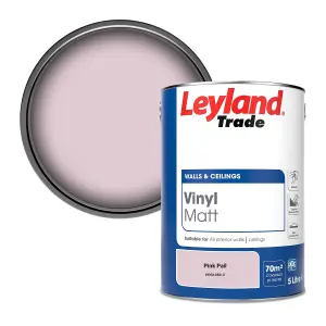 Leyland Trade Vinyl Matt Walls & Ceilings Emulsion Paint Pink Pail (PPG1050-2) 5L