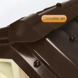 Corrapol Brown Aluminium Ridge capping (L)0.1mm (W)160mm