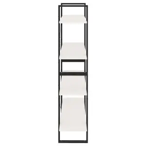 Berkfield 4-Tier Book Cabinet White 100x30x140 cm Solid Pine Wood