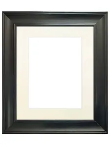 Scandi Black Frame with Ivory Mount for Image Size 30 x 40 CM