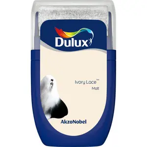 Dulux Standard Ivory lace Matt Emulsion paint, 30ml