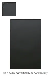 MirrorOutlet The Genestra Black Modern Wall Leaner Garden Mirror 200 x 120cm