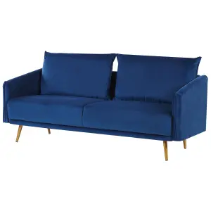 Velvet Sofa Set Navy Blue MAURA