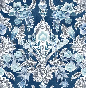 Fine Decor FD25863 Vera Wallpaper, Blue