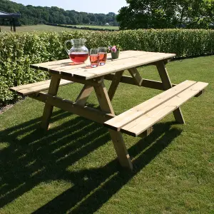 Hutton Garden British Made Wooden Picnic Table FCS Certified