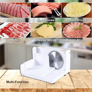 SuperHandy Food Slicer Portable Collapsible Electric Meat Deli Cheese Stainless Steel RSG Solingen Blade SKU:GEUT023