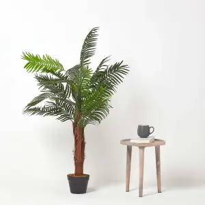 Homescapes Green Mini Palm Tree Artificial Plant with Pot, 120 cm