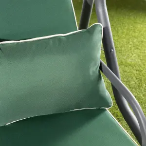 Alfresia Roma Swing Seat with Green Luxury Cushions