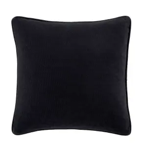 Catherine Lansfield Wilson Velvet 45x45cm Cushion Black