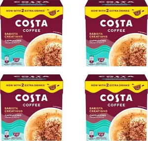 COSTA COFFEE CAPPUCCINO PODS 4 PACKS (CAPPUCCINO 10 CAPSULES)