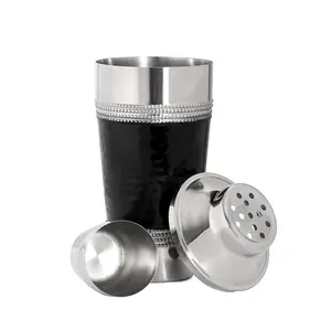 Maison by Premier Hammered Black Band Cocktail Shaker