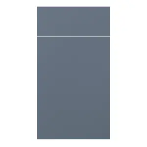 GoodHome Alisma Matt blue Slab Door & drawer 400mm