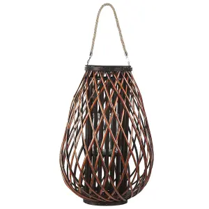 Beliani Boho Lantern KIUSIU Wood Brown