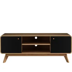 Justine TV Stand for TVs up to 60" Oak/Black