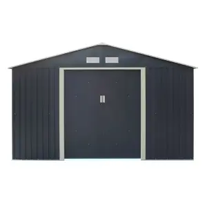 Rowlinson Trentvale 10x12 Metal Apex Shed Dark Grey