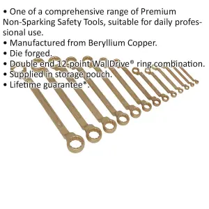 13-Piece Beryllium Copper Non-Sparking Spanner Set for Professionals and DIY Enthusiasts