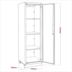 Sealey Modular Full Height Floor Cabinet 2108mm - Heavy-Duty APMS21