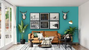 Leyland Trade Vinyl Soft Sheen Walls & Ceilings Emulsion Paint Turquoise Blue (RAL 5018) - 5L