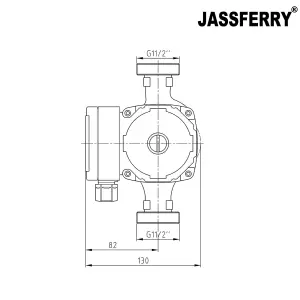 JASSFERRY Central Heating Pump A-Rated Hot Water Heat Circulation System 25-6/130 Direct Replacement 15/50-60