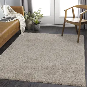 Natural Luxury Shaggy Medium Rug, (L)160cm x (W)120cm