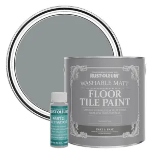 Rust-Oleum Mid-Anthracite Washable Matt Floor Tile Paint 2.5L