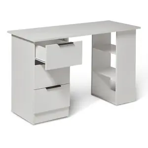 Isabella 3 Drawer Computer Desk White