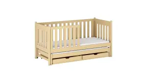 Classic Pine Kaja Single Bed with Trundle, Storage and Bonnell Mattresses (H)860mm (W)1980mm (D)970mm, Multi-Functional