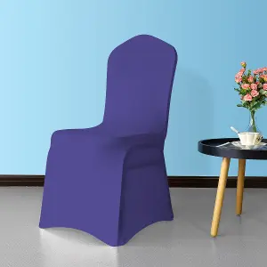 Front Flat Chair Cover for Wedding Decoration, Purple - Pack of 1