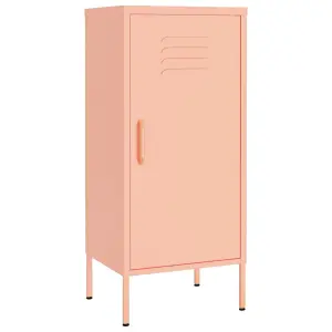 Berkfield Storage Cabinet Pink 42.5x35x101.5 cm Steel