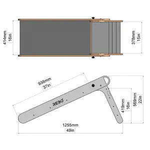 Rebo Montessori Pikler Style Foldable Wooden Slide