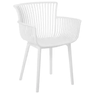 Set of 4 Garden Chairs PESARO White