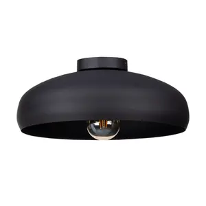 EGLO Mogano Black Metal Ceiling Fitting (E27) - (D) 40cm