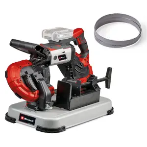 Einhell Cordless Band Saw 127mm Depth 18V Power X-Change With Metal Base Handheld And Portable TE-MB 18/127 U Li - Body Only