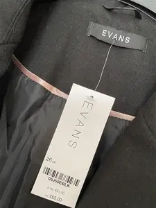 Evans Size 26 Black Winter Coat