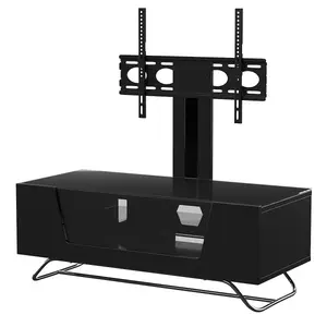 Chromium TV-Stand with 1 Flap Black CRO2-1000BKT-BK