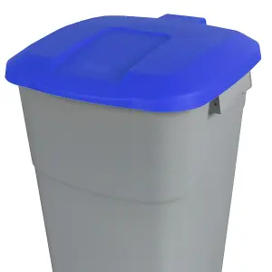 Pedal Operated Recycling Bin - 60 Litre - Blue Lid